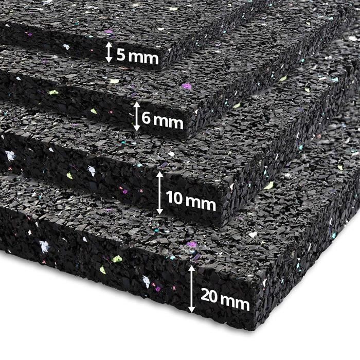 Tapis anti vibration etm® 60x60cm caoutchouc isonoriant, isolant