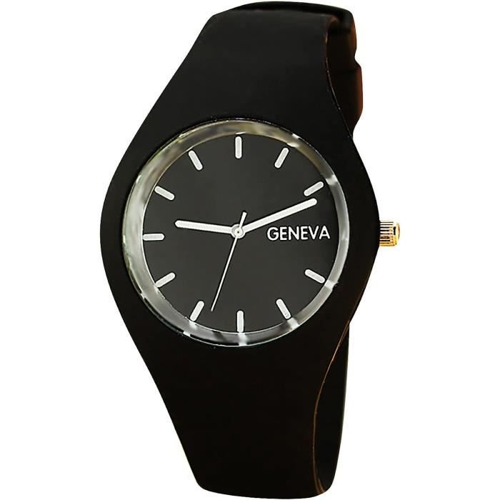 Montre noir sales femme pas cher