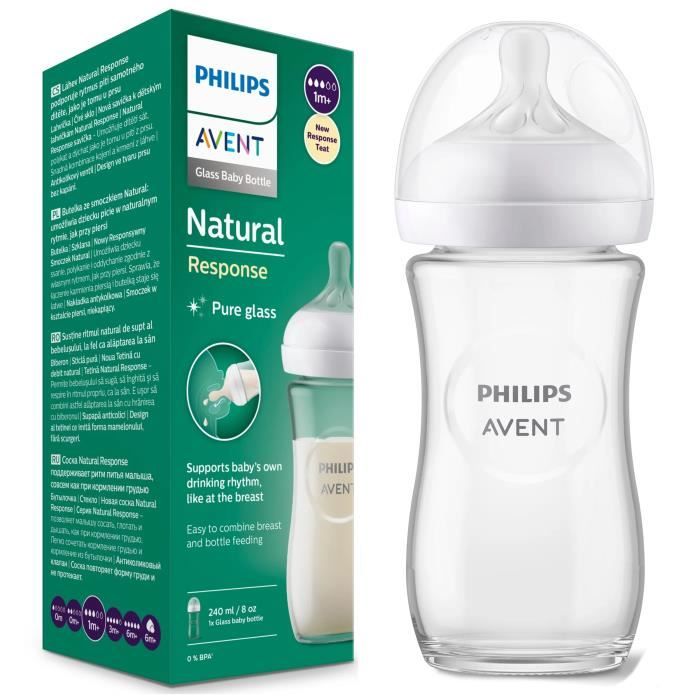 Biberon verre Avent Natural 240 ML - Philips AVENT
