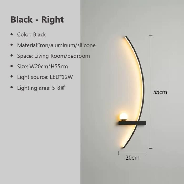 Applique Murale Scandinave Moderne En Marbre Avec Douille E27 - Luminaire Décoratif à Piles, 3 Températures De Couleur - 4