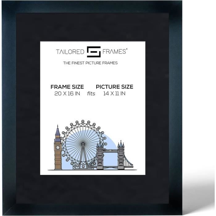Cadre Photo Mural Noir 75 X 50 Cm – Plexiglas Incassable & MDF Haut De Gamme – Format XXL Moderne !