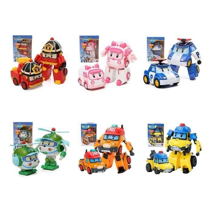 Robocar Poli 6pcs V hicule Transformable Figurine Jouet et Cadeau