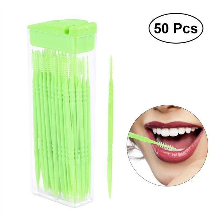 Portable 50pcs Dentaire Cure Dent Brosse Interdentaire En Plastique Avec Des Cure Dents Oral Cas Couleur Aleatoire Achat Vente Fil Dentaire Portable 50pcs Dentaire Cdiscount