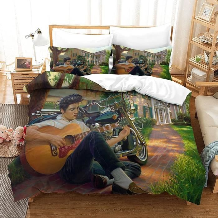 T-shirt Femme Col Echancré Noir Elvis Presley Chanteur Photo De Star