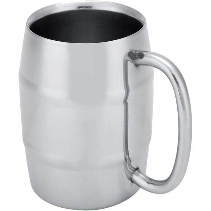 Keith Ti3342 Tasse à Double Paroi En Titane – Couvercle, Poignées Pliables, 154g, Garde Le Café Chaud Des Heures, Ultra Résistante
