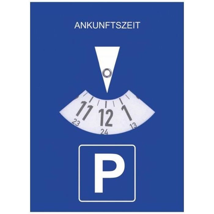 Disque de Stationnement Parking Disc Européen Zone Bleue 10 x 12 cm -  Cdiscount Auto