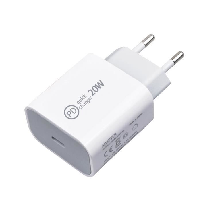 Acheter Affichage numérique 20W chargeurs rapides Charge rapide 3.0 PD Type  C USB chargeur adaptateur de téléphone portable pour iPhone 12 XS Samsung  Xiaomi Huawei