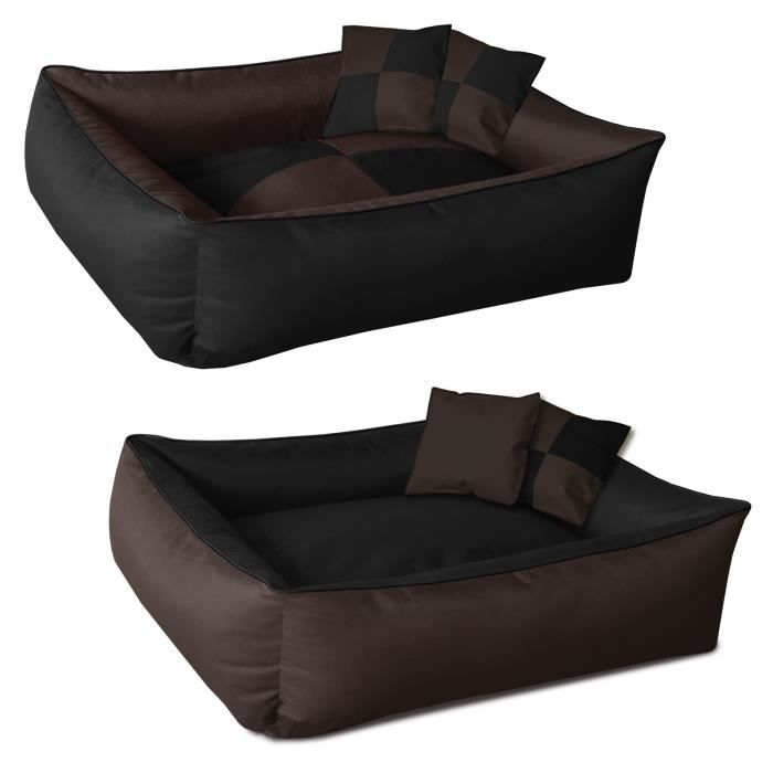 Comparer les prix de BedDog MAX QUATTRO 2en1, lit pour chien , Panier corbeille, coussin de chien [L env. 80x65cm, MOCCA (noir/brun)]