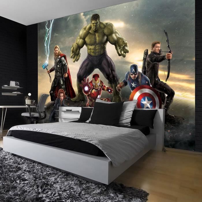 Papier Peint Xxxxl Disney Avengers 416x290 Cm Pour Chambre Enfant