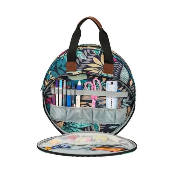 Sac De Rangement Broderie LoDrid - Multi-Poches - Portable Pour Kits Point De Croix - 33x30.5cm