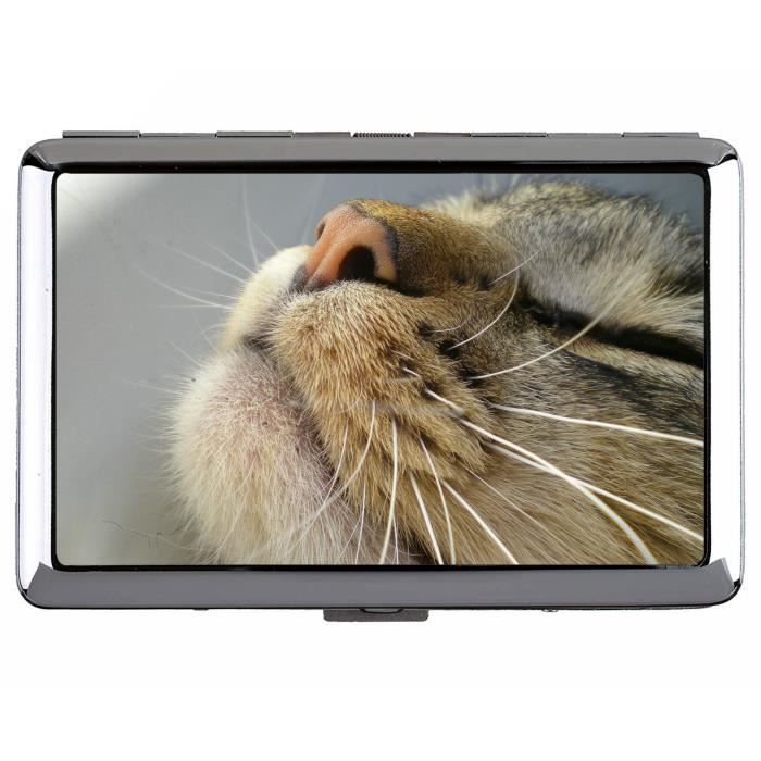 Boite Et Support Dur De Cigarettes Porte Cartes En Acier Inoxydable De Chat De Couchage Y099 Cdiscount Au Quotidien