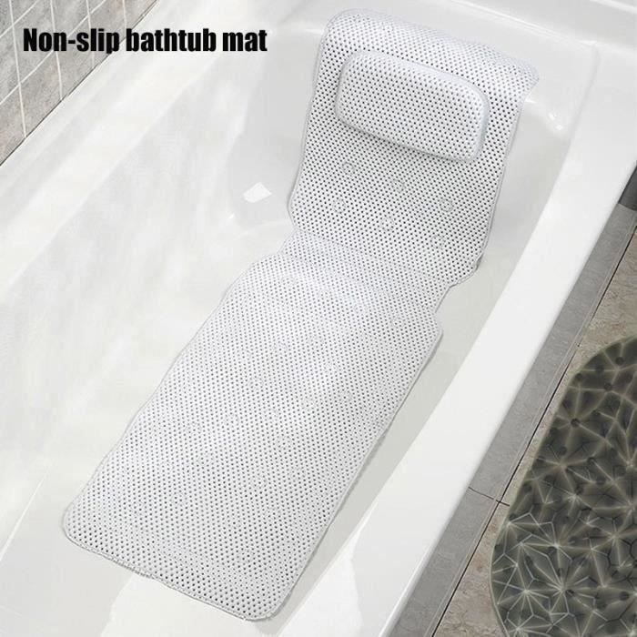 tapis antiderapant pour baignoire avec ventouses evider le coussin de bain en pvc pour salle de bain 36 125cm she cdiscount bricolage