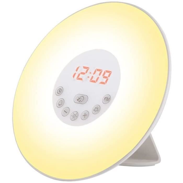 Réveil Simulateur D’aube Cadrim – Lampe De Chevet LED Avec Alarme, Sons Naturels Et FM - 7