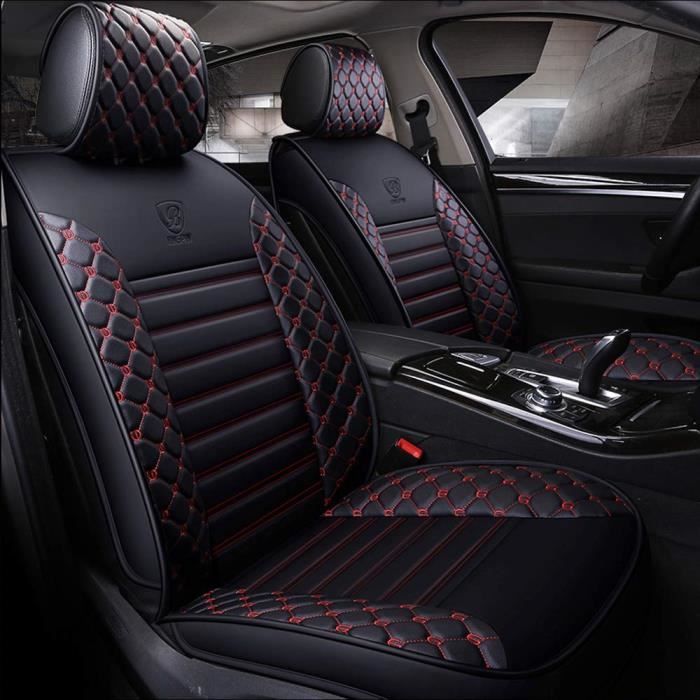 Chemu Housse de si/ège de voiture en cuir synth/étique et support 5 places Compatible airbag Accessoires de voiture Housse de protection pour C-HR Camry Corolla RAV4 Avensis T25 T27 Blanc