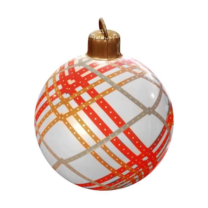 Boule De Noël Gonflable Géante 60 Cm - Déco Extérieur/Intérieur Pour Fêtes - PVC Imperméable - 4