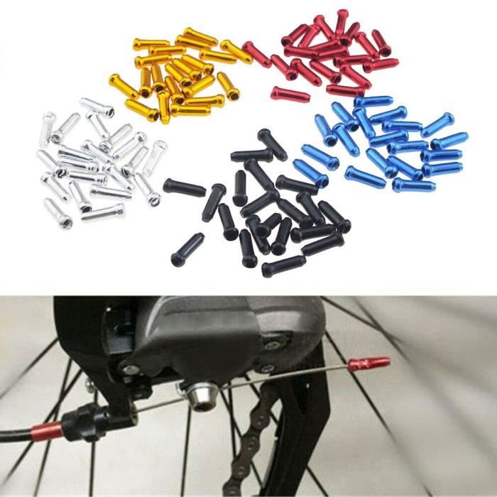 Accessoire Vélo Couleur Embouts Câble Frein KAPSING - Lot 105 Pièces 7 Couleurs | Alliage Aluminium 12mm Embout Dérailleur Vélo Route