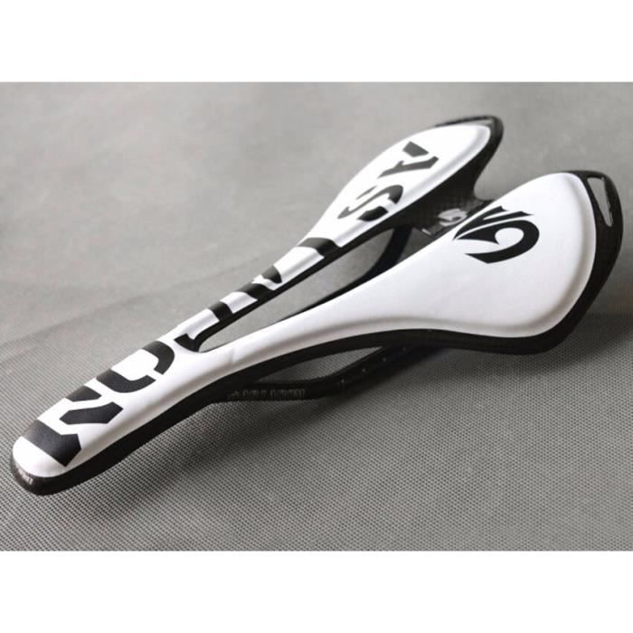Selle De Vélo En Cuir PU Ruilogod – Blanc Et Rouge, Pour VTT Ou Vélo De Route, 27,5 X 13 X 7 Cm, 302 G