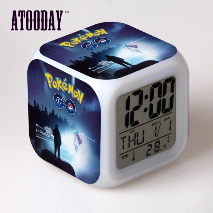 Horloge Montre Pokemon Go Reveil Led Lumiere En Plastique 7 Couleurs Changeantes Montre De Bureau Reveil En Type Alarm Clock D Cdiscount Maison