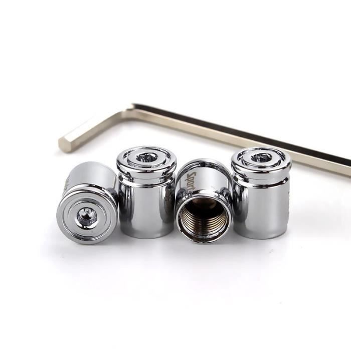 4 Bouchons De Valve En Métal Doré En Forme De Dés – Pour Vélos, Motos, Voitures – Universels