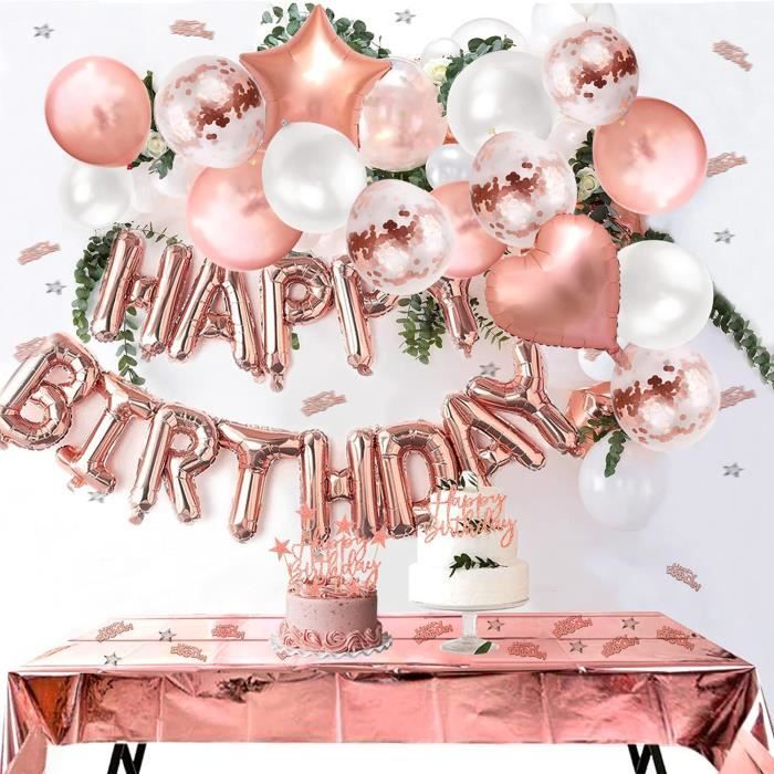 34pcs Anniversaire Ballon Rose Kit Guirlande Happy Birthday Nappe 24 Ballons Confettis 4 Ballons Etoile Et Coeur Confettis Happy B Cdiscount Maison 34pcs Anniversaire Ballon Rose Kit Guirlande Happy Birthday Nappe 24 Ballons Confettis 4 Ballons Etoile Et Coeur Confettis Happy B Cdiscount Maison