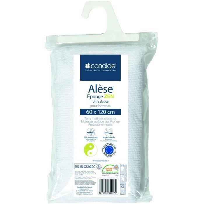 Alèse éponge Zen - CANDIDE - 232007 - 60x120 cm - Blanc Alèse éponge Zen - CANDIDE - 232007 - 60x120 cm - Blanc