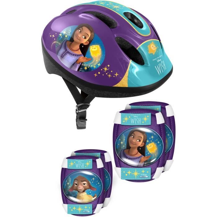 Set avec Casque et protections avec coudières et genouillères DISNEY WISH