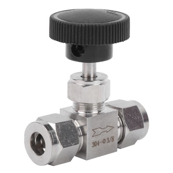 Vanne à Aiguille En Acier Inoxydable 304 - Filetage Intérieur 1/8", 1/4", 3/8", 1/2" - Pour Fluides Gaz - 5
