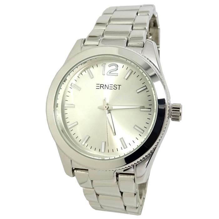 MONTRE UNISEXE FEMME & HOMME ARGENT FINE BIJOUX ERNEST PARIS IDÉE CADEAU LUXE MONTRE UNISEXE FEMME & HOMME ARGENT FINE BIJOUX ERNEST PARIS IDÉE CADEAU LUXE