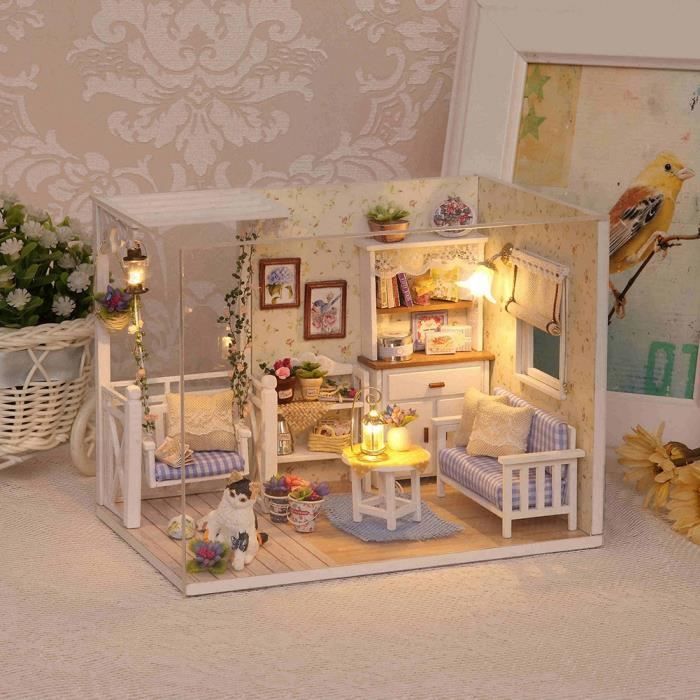 Fafeicy Bricolage En Bois Maison De Poup?�e Meubles Maison De Poup?�e Jouets ??ducatifs Enfants 