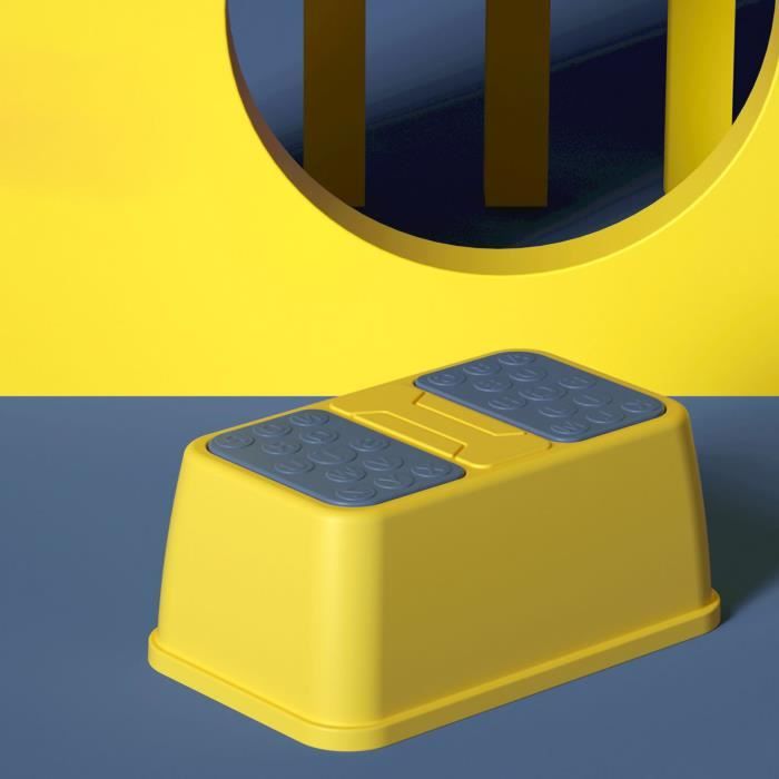 Tabouret Marchepied Mobile Antidérapant Gris 2 Hauteurs 150 Kg Safetool