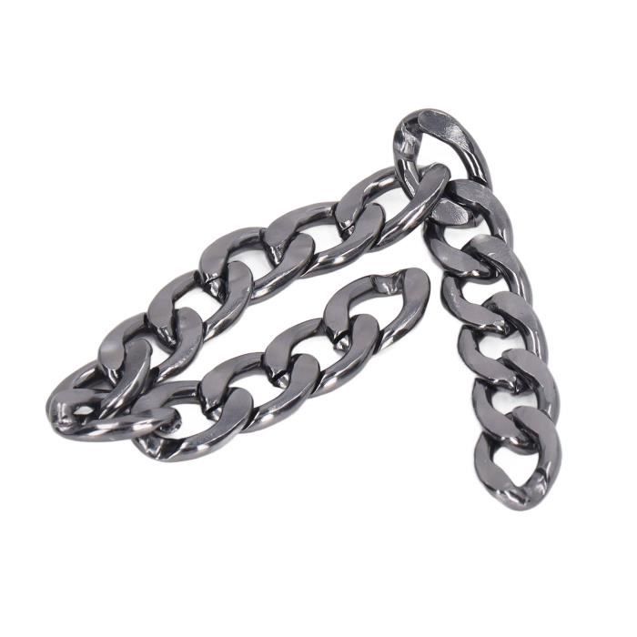 Boutigem Chaînes Gourmettes En Aluminium Pour La Fabrication De Bijoux Noir 8 X 5 X 1,5 Mm