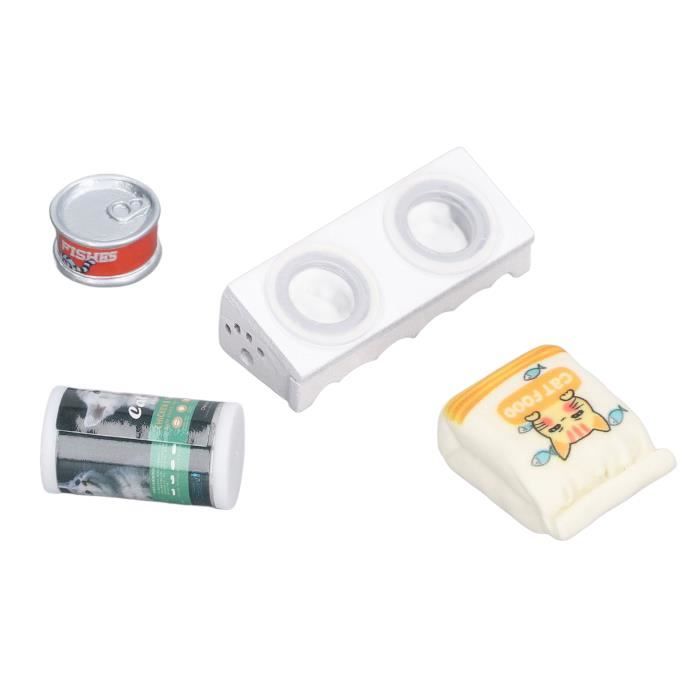 RAFIYU Mini Nourriture Jouet 1/12 – 18 Accessoires Cuisine Pour Maison De Poupée En Résine
