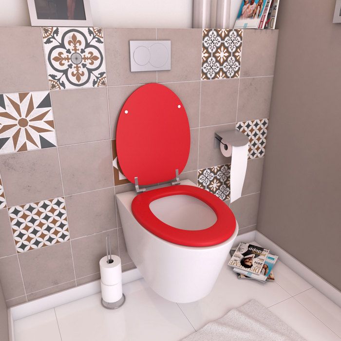 Abattant wc rouge shop