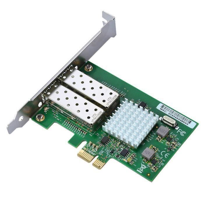 Fiber Pci Module Carte réseau PCI-E Pour Intel 82576-2SFP double adaptateur Ethernet ...