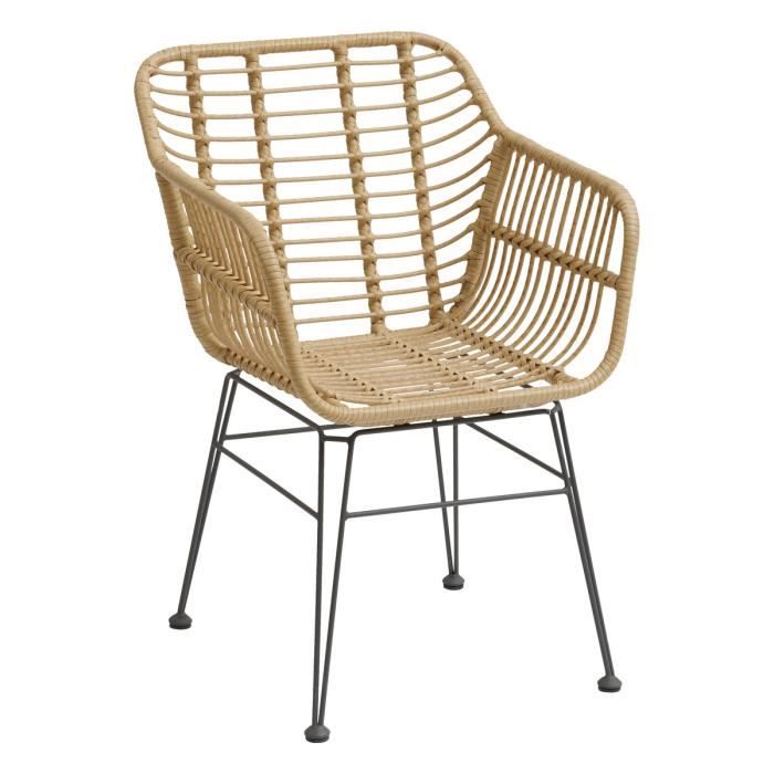 fauteuil de jardin lambada sésame - hespéride - lot de 2 - acier - contemporain - extérieur