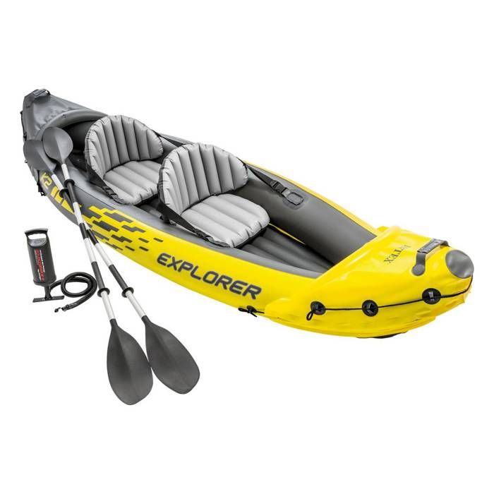 Canoë Explorer K2 - INTEX - 2 places - Jaune - Gonflable