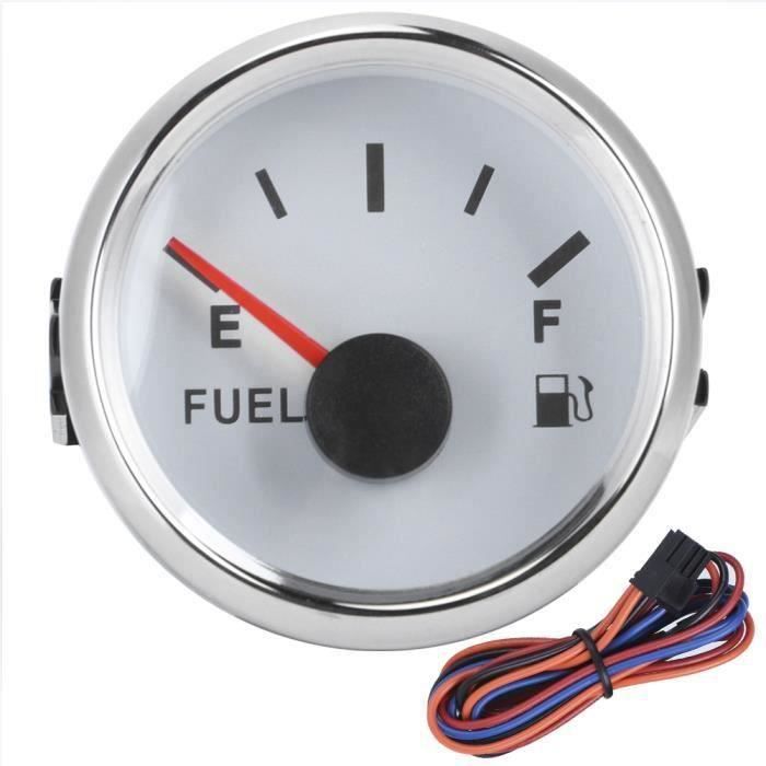 Jauge Niveau Réservoir 52mm 0-190ohm - Pour Carburant Voiture/bateau, Cadran Blanc