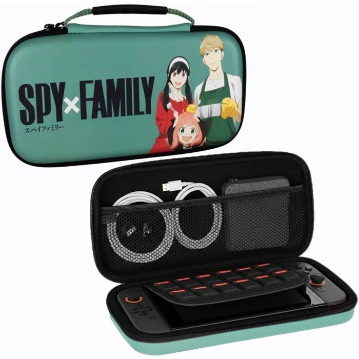 Housse de protection et transport Nintendo Switch 2 Konix Spy x Family Rangement accessoires Motif famille Forger