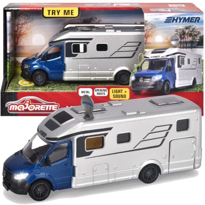 Majorette Camping Car Mercedes 19 cm Portes ouvrantes Son et lumiere