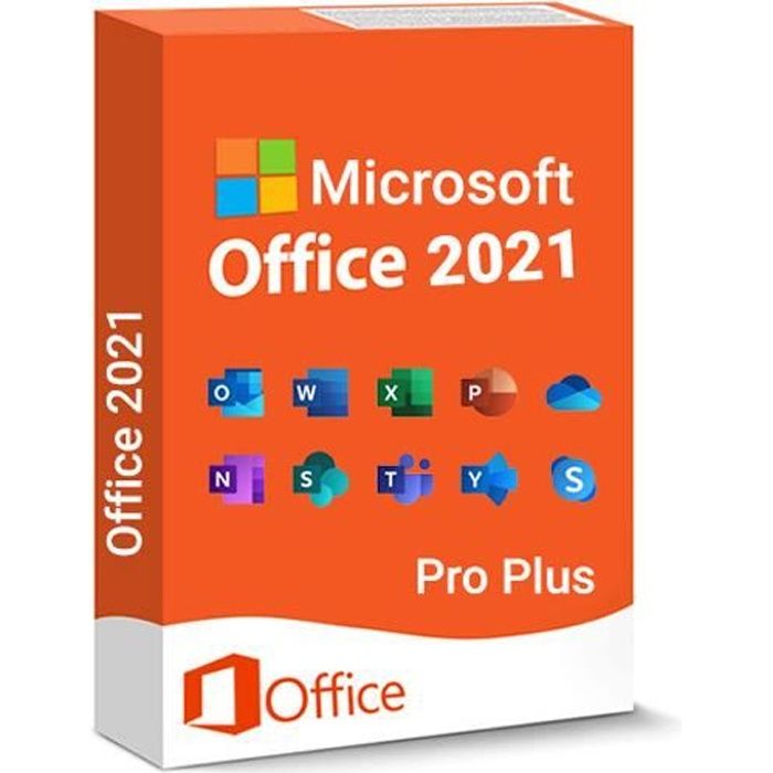 Logiciel – Microsoft – Office Famille et Etudiant 2021 – Clé licence à télécharger – PC – 32 et 64 bits
