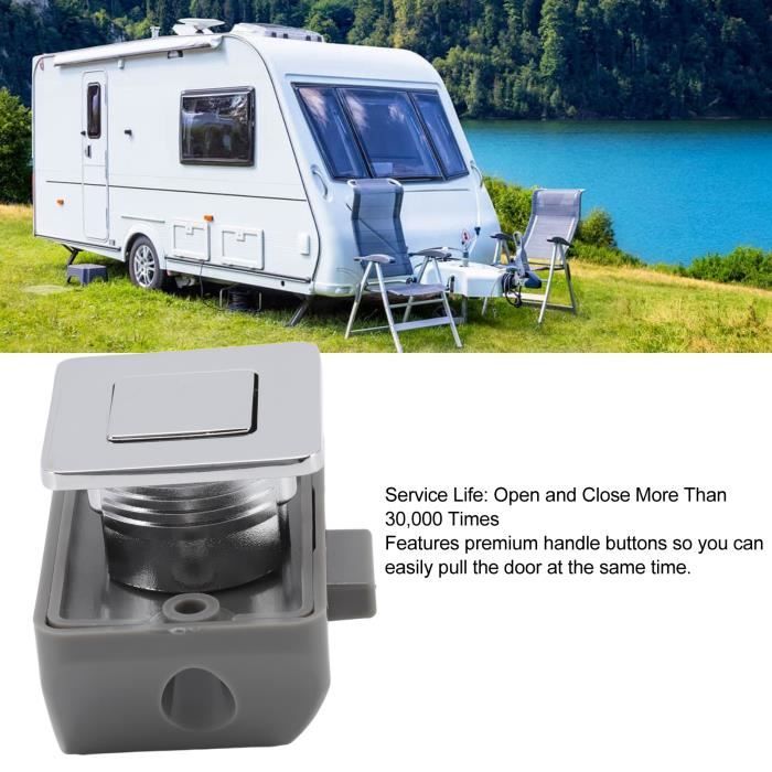 Lot De 2 Serrures à Bouton-poussoir (Push Lock) En Zinc - Pour Meuble, Tiroir, Caravane, Yacht, Porte 14-16mm épaisseur