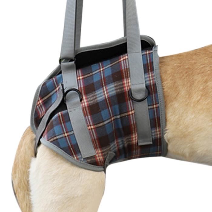 Comparer les prix de minifinker Harnais de levage pour chien, soutien pour chien âgé et handicapé, bleu à carreaux