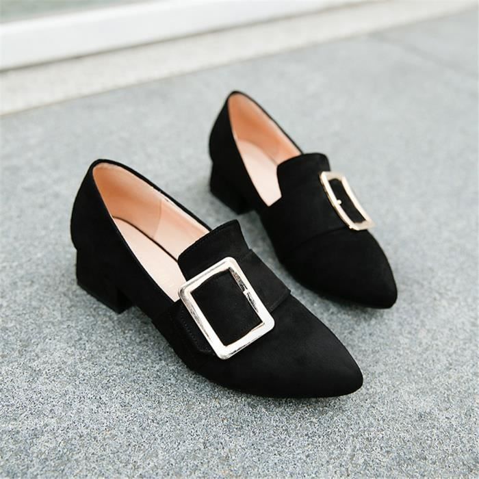 Mocassin Femme Chaussures 2018 Classique Respirant Chaussures Classique  Mode Antidérapant 35-40 Noir - Cdiscount