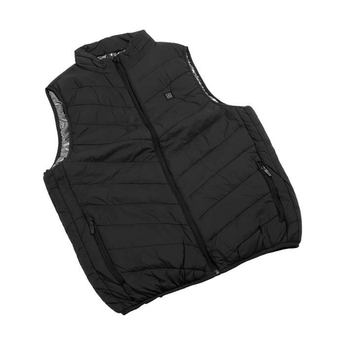 Gilet chauffant USB veste chauffante electrique gilet avec 3 niveaux de chauffage 4 Zones de chauffage hommes femmes Style M01 XIF Noir Cdiscount Pret a Porter