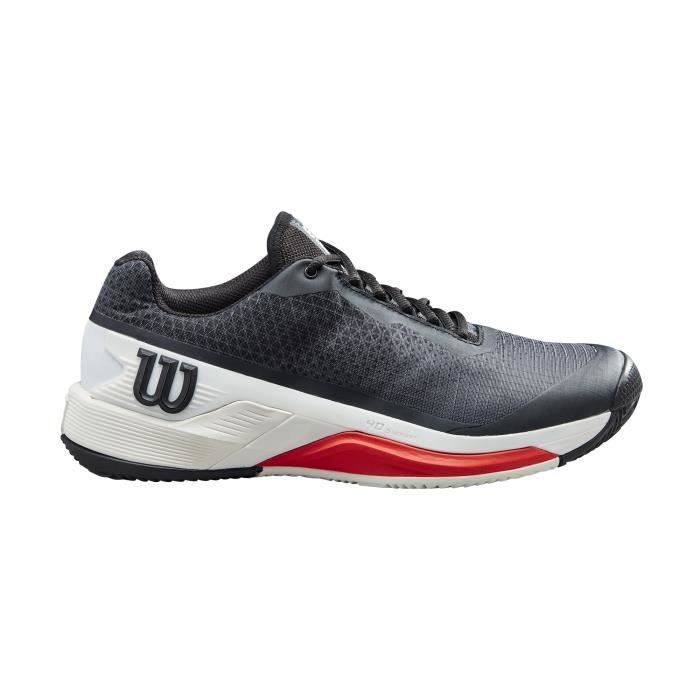 chaussures de tennis de tennis wilson rush pro 4.0 clay - black/white/poppy - 41