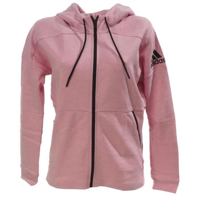 Veste sweat zippe capuche Adidas Id Stadium Rose Fzcap L Femme Manches longues Multisport Rose Cdiscount Sport