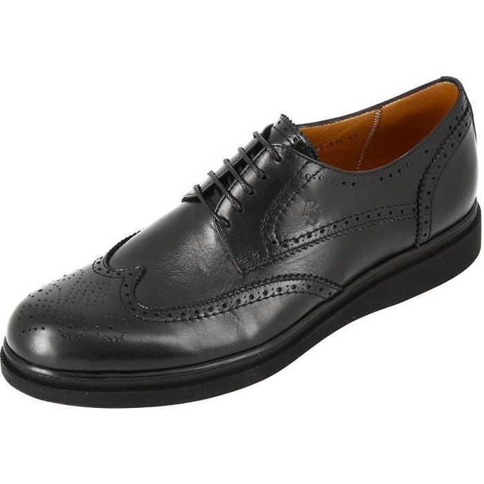 Chaussure Homme Derby en cuir Noir - Marque - Modèle - Confortable -  Élégant - Moderne