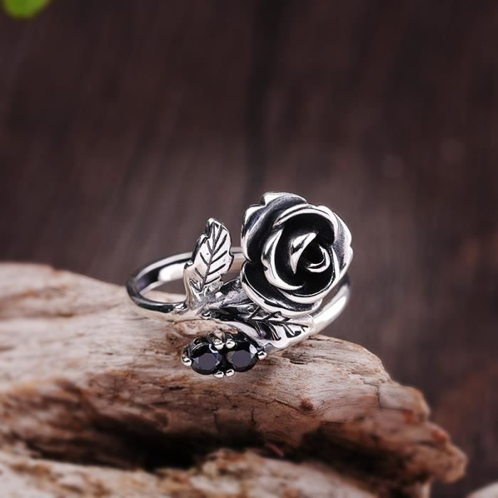 Bague Argent Sterling 925 Avec Topaze (aquamarine) - Motif Fleur, Taille 7, Neuve Sans Emballage