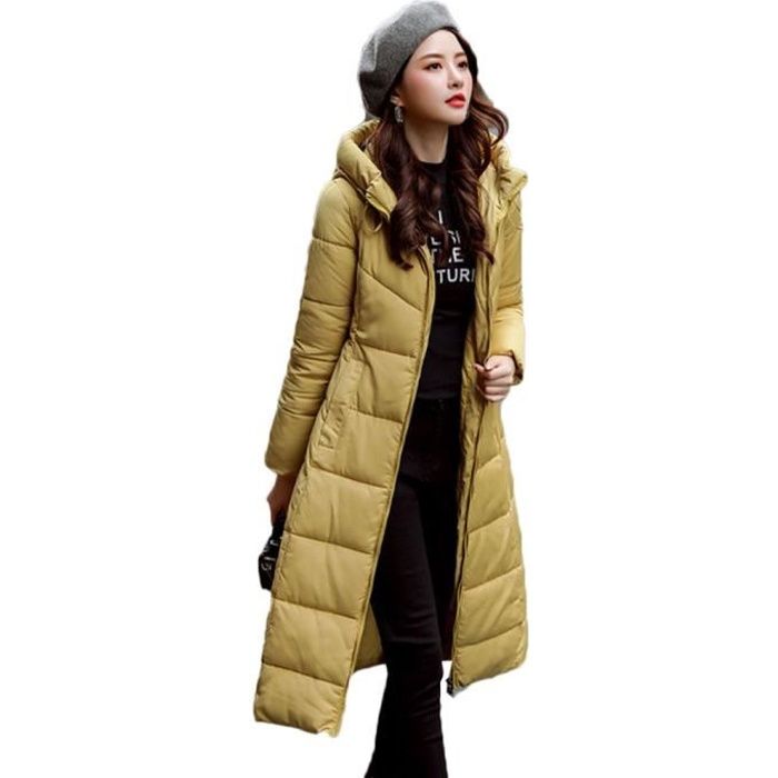 Doudoune longue jaune hot sale