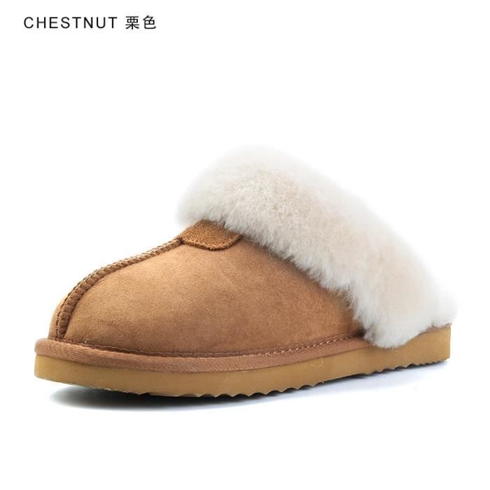 Chaussons en peau de mouton 2025 femme
